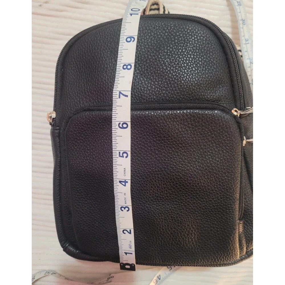 Jewell by Thirty-One Mini Backpack – Black Faux Leather